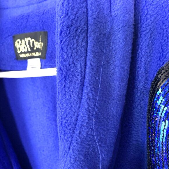 VTG Bob Mackie Blue Wearable Art with Embroidered Design Fleece Jacket Size 2X - Picture 11 of 11